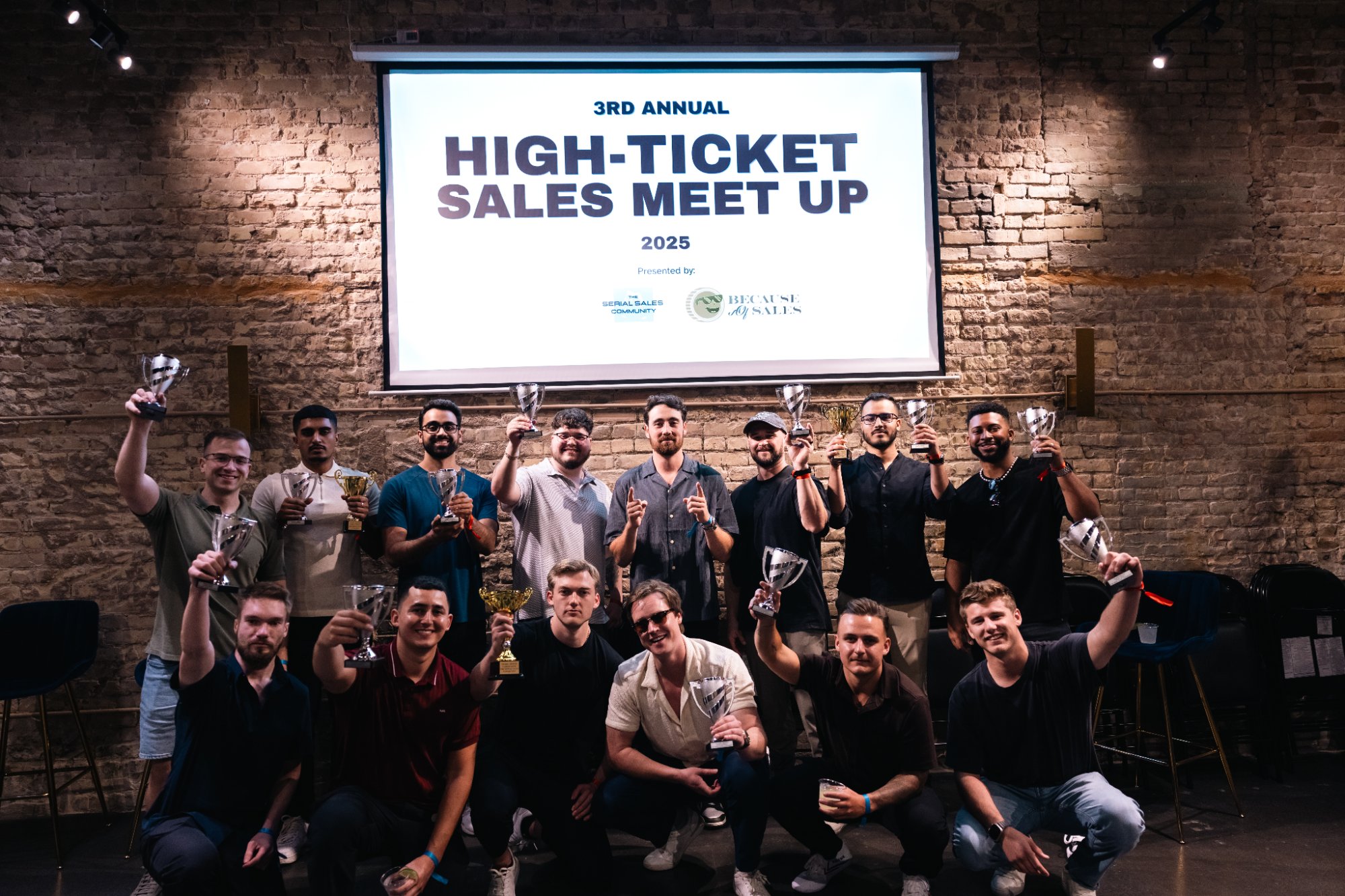 3rd Annual High-Ticket Sales Meet Up trophy winners